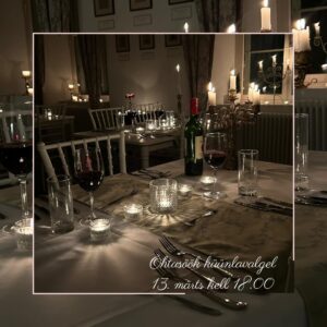 Õhtusöök küünlavalgel 13.märts kell 18.00